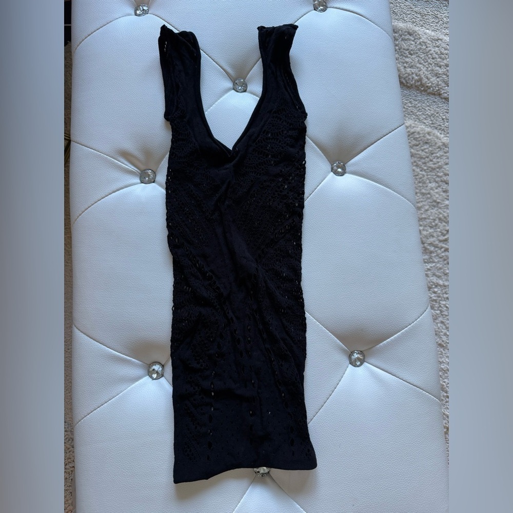 New Black Sexy Bodycon Fishnet Lace Lingerie Dress One Size - Picture 7 of 7